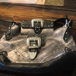 Western style purse and matching wallet